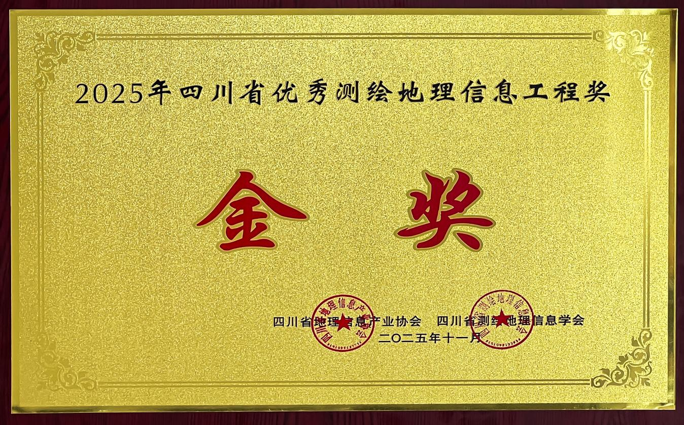 2025年四川省优秀测绘地理信息工程奖金奖